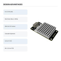Module d'affichage matriciel LED 8*8, 64 pixels, carte cascade DIN CLK CS pour projets de texte défilant Arduino