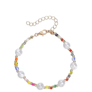 Colorful Boho Summer Freshwater Pearl Beaded Bracelet