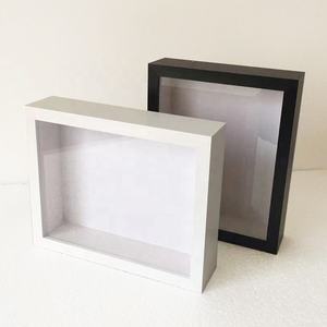 Haute qualité 2 ''profond personnalisé 3D mur ombre boîte <span class=keywords><strong>cadre</strong></span> 20X30 30X40 <span class=keywords><strong>40X50</strong></span> cm bois MDF noir blanc carré motif modèles 8x8 10x10 - Product Image 5