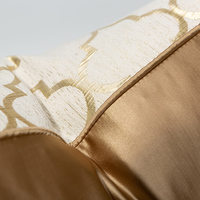 Housse de coussin moderne nordique dorée taie d'oreiller carrée de luxe 30x50 45x45 50x50 pour salon canapé Jacquard housse de coussin