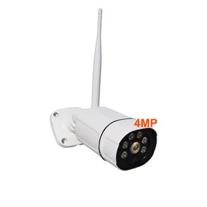 Tuya Smart CCTV wireless security IP camera 4MP 2K colorvu dual light 6X zoom WiFi outdoor bullet camera for POE NVR