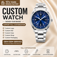 Montre de luxe pour homme à mouvement automatique, 40 mm, acier inoxydable, verre saphir, fonction plongée, bracelet de 22 mm, sans logo