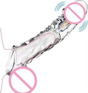 TT-Forest Männlicher Penis Verzögerter Samenerguss Vibrations-Wolfszahn-Hülle Verdickter Wiederverwendbarer Dildo-Kondom Umweltfreundlich - Product Image 1