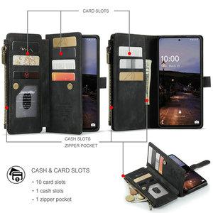 CaseMe-funda de teléfono con cargador inalámbrico para <span class=keywords><strong>Moto</strong></span> G51, carcasa con cremallera con ranuras para tarjetas, soporte para Motorola G200 / EDGE S30 5G - Product Image 3