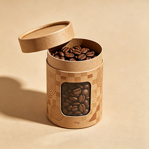 Emballage personnalisé pour thé et café, tube en papier cylindrique rond de qualité supérieure, recyclable avec fonction d'estampage pour les boissons - Product Image 5