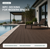 Tarima de WPC Moderna, Resistente al Agua, para Exteriores, con Instalación por Clic y Accesorios de Clips Gratuitos para Terraza y Jardín