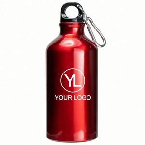 Branded Reusable Lightweight 500ml BPA-Free Aluminum Sporty Travel Camping Water Bottle with <b>Twist</b> Cap and Buckle - Product Image 1