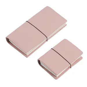 Vintage Litchi Grain Full Grain Leather Multifunction Planner Journals with Pen Clip Wholesale Elastic Notebooks Supplier
