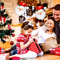 Weihnachts-Folienballon in Weihnachtsmann-Form, Mylar-Weihnachtsfeier-Dekoration für Weihnachten und Feiertage zu Hause, 50 Stück pro Packung