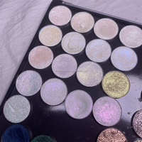 Marque privée Surligneur de maquillage Fard à paupières multichrome Surligneur irisé personnalisé couleur blanc couleur ducohrome