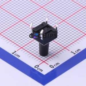 UK-B0202-G10-250 Tactile Switch Through hole-4P,6x6mm Switch Single Pole Single Throw Round Button 2.5N Through Hole - Product Image 2