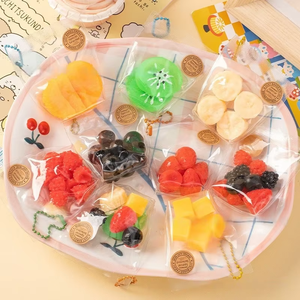 Vente chaude TPR Super Doux Simulation Porte-clés Kawaii Mini Sac De Fruits Squeeze Soulagement Du Stress Jouets pour Enfants Garçons et Filles - Product Image 3