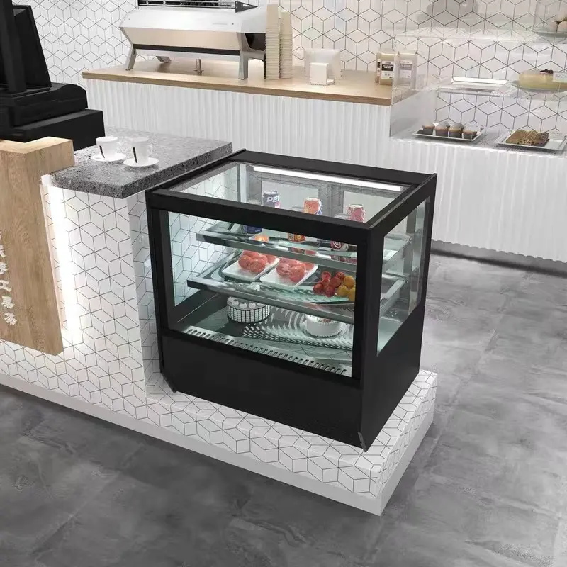display cake showcase on counter cooler/freezer