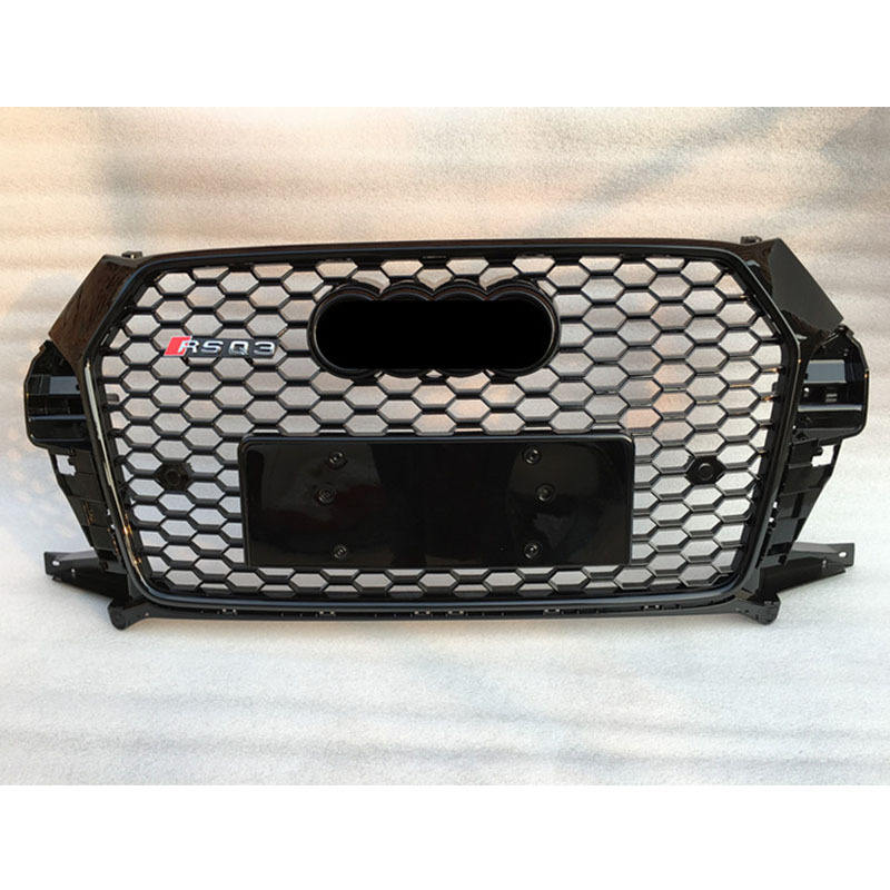 Grille d'insigne noire à cadre noir