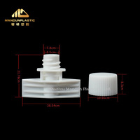 Mandun Capuchon de bec en plastique de 5.5mm avec espace pour sac de bec de poche de sachet de crème et de shampooing