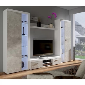 Meuble TV et armoire de rangement <span class=keywords><strong>DECOHOME</strong></span> en bois moderne, personnalisable en usine, pour salon, chambre d'hôtel, combinaison de meubles durables - Product Image 2