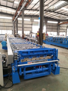 Thép Mạ Kẽm Sàn Gạch Decking Roof Sheet Roll Forming <span class=keywords><strong>Machine</strong></span> Thiết Bị Dây Chuyền Sản Xuất - Product Image 2