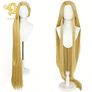 bouclé blond rose bleu vague perruque femmes partie latérale Costume perruques <span class=keywords><strong>cheveux</strong></span> synthétiques pour la fête d'halloween - Product Image 1