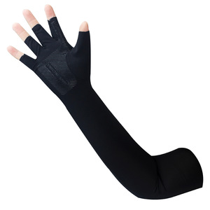 Cycling Arm Sleeves Long Sun Protective Cooling <b>Half</b> Finger Anti <b>Slip</b> For Outdoor Riding Driving Fishing Unisex Adult - Product Image 2