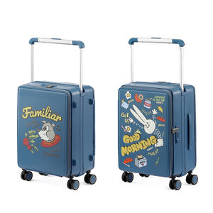 <span class=keywords><strong>Valise</strong></span> à roulettes large et légère en PP de luxe sur mesure de 20 pouces, avec compartiment pour ordinateur portable, fermeture éclair, vente en gros d'usine, prix abordable - Product Image 5