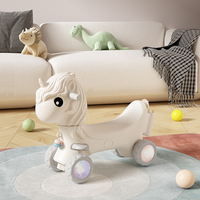 Cheval à Bascule Licorne, un Jouet Amusant pour Enfants, Produit Phare, Cheval à Bascule Écologique Adapté à une Utilisation Intérieure et Extérieure