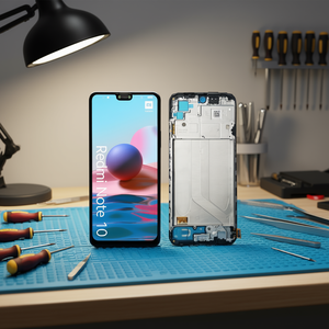 Écran LCD TFT de 6,5 pouces pour Redmi Note 10 avec cadre noir, pièce de rechange - Product Image 3