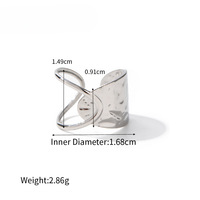 Bagues ajustables en acier inoxydable 316L plaqué or pour femmes, étanches, pour cadeau
