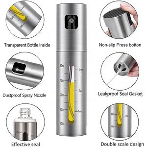 New Arrival Portable Mini Stainless Steel Cooking Vinegar Olive Oil Sprayer Bottle for BBQ Pan Salads Baking - Product Image 2