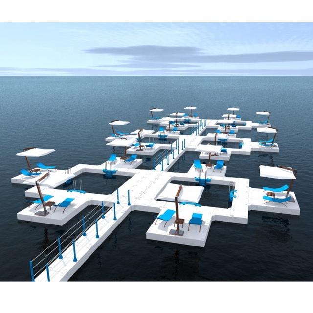 Floating Modular Pontoon Float Dock on Water Floating Water Parking Lot for Outdoor