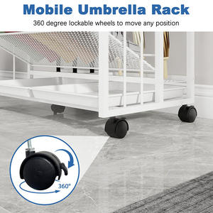 <span class=keywords><strong>Portaombrelli</strong></span> JH-Mech con Ruote <span class=keywords><strong>per</strong></span> Ingresso con Vassoio Raccogligocce Organizzatore <span class=keywords><strong>per</strong></span> Mazze da Golf <span class=keywords><strong>Portaombrelli</strong></span> in Metallo Nero - Product Image 4