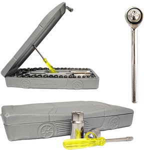 Ensemble de 40 douilles professionnelles de haute qualité pour boîte à outils, kit d'outils de réparation automobile pour garage et fabrication - Product Image 6