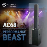 Accuracy Pro Audio AC68 1600W RMS Sistema de Altavoces PA de Alta Potencia, Conjunto de Audio Profesional, Altavoz de Columna Activo con DSP