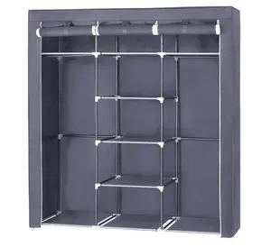 Chất Lượng Cao Closet Tủ Quần Áo Với Bìa Vải Tủ Lưu Trữ Vải Tủ Quần Áo Organizer