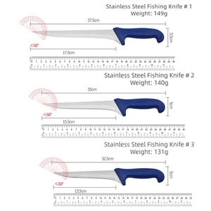 Couteau de pêche à lame droite, pointe tombante, pour camping en extérieur, en acier inoxydable, manche en plastique, épaisseur 2 mm, 20 cm, multi-usage, DIY, OEM HK - Product Image 6