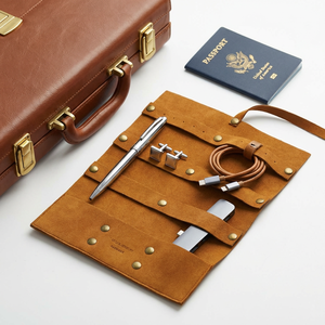 Custom Logo Luxury <b>Jewelry</b> Organizer <b>Roll</b> High Quality Microfiber Velvet Lining Foldable <b>Travel</b> Storage <b>Jewelry</b> Pouch - Product Image 5