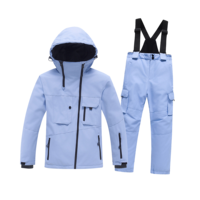 Veste de ski et pantalon de snowboard imperméables pour femmes OEM, vêtements d'extérieur personnalisés pour l'hiver