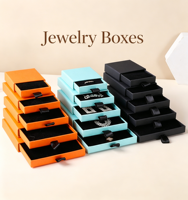 Boîte à bijoux avec tiroir coulissant personnalisé avec logo, doublée de velours, boîte cadeau en papier pour bague, boucles d'oreilles, collier, bracelet, emballage
