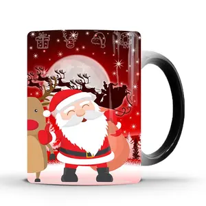 Nieuwe Creatieve Kerst Mokken Sublimatie Custom 11Oz Magische Verandering Kleur Keramische Mok Koffie