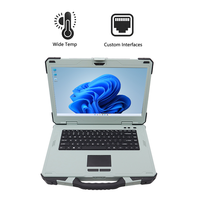 Ordinateur portable robuste de 15,6 pouces, étanche IP65, résistant à la poussière, ordinateur portable industriel gris pour utilisation marine, pour les études géologiques, OEM ODM