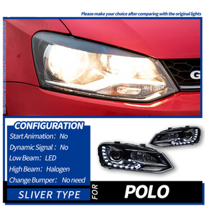 Feux avant pour VW Polo GTI, état neuf. Ensemble de phares, phares xénon, feux de jour, phares LED. - Product Image 1