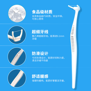 Fil dentaire remplaçable ultra-fin avec manche détachable en forme de Y pour des dents propres et des gencives saines - Product Image 3