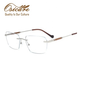 Montures optiques de créateur en métal tendance, lot de 3, lunettes personnalisées de luxe pour femme, montures sans cerclage, verres pour myopie, montures de lunettes Y2K pour homme - Product Image 3