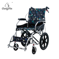 Fauteuil roulant économique standard à plaid, pliable, léger, en alliage d'aluminium, aide à la mobilité manuelle pour personnes âgées