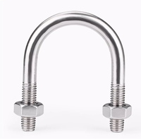 Boulon en U ordinaire en acier inoxydable 304, attache de serrage pour tuyau en U, grade 10.9/12.9, M6-M16
