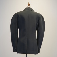 Blazer pour femme à revers cranté, simple boutonnage, manches bouffantes, 100% polyester, noir, taille ajustée, veste de costume formelle de bureau