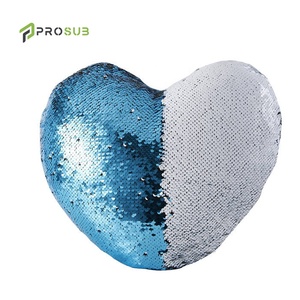 Prosub Wholesale Custom Print Reversible Glitter <strong>Sequin</strong> <strong>Cushions</strong> Cover Sublimation Heart Pillow Sublimation <strong>Sequin</strong> Pillow Cases - Product Image 4