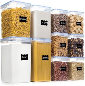 Contenedores de plástico herméticos para almacenamiento de alimentos, sin BPA, para cocina y despensa, 10 Uds. - Product Image 1