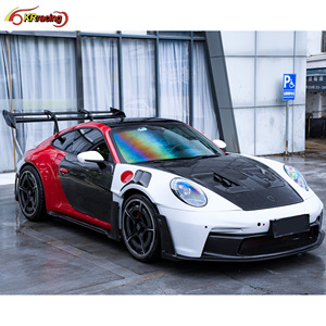 ชุดกันชนรถปีกสปอยเลอร์ GT3สำหรับ <span class=keywords><strong>Porsche</strong></span> <span class=keywords><strong>Carrera</strong></span> <span class=keywords><strong>S</strong></span> <span class=keywords><strong>992</strong></span> 911แบบมีฝากระโปรงหน้ารถยนต์สปอยเลอร์แห้งบางส่วน - Product Image 4
