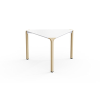 Table de bureau modulaire moderne à pieds triangulaires en fer pour réunions collaboratives, bureau à domicile, école et bar