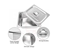 Bac Gastronorme GN en acier inoxydable standard NSF, épaisseur 0,6 mm, 530x325x40 mm, pour service buffet, hôtels et restaurants, Jasonlon